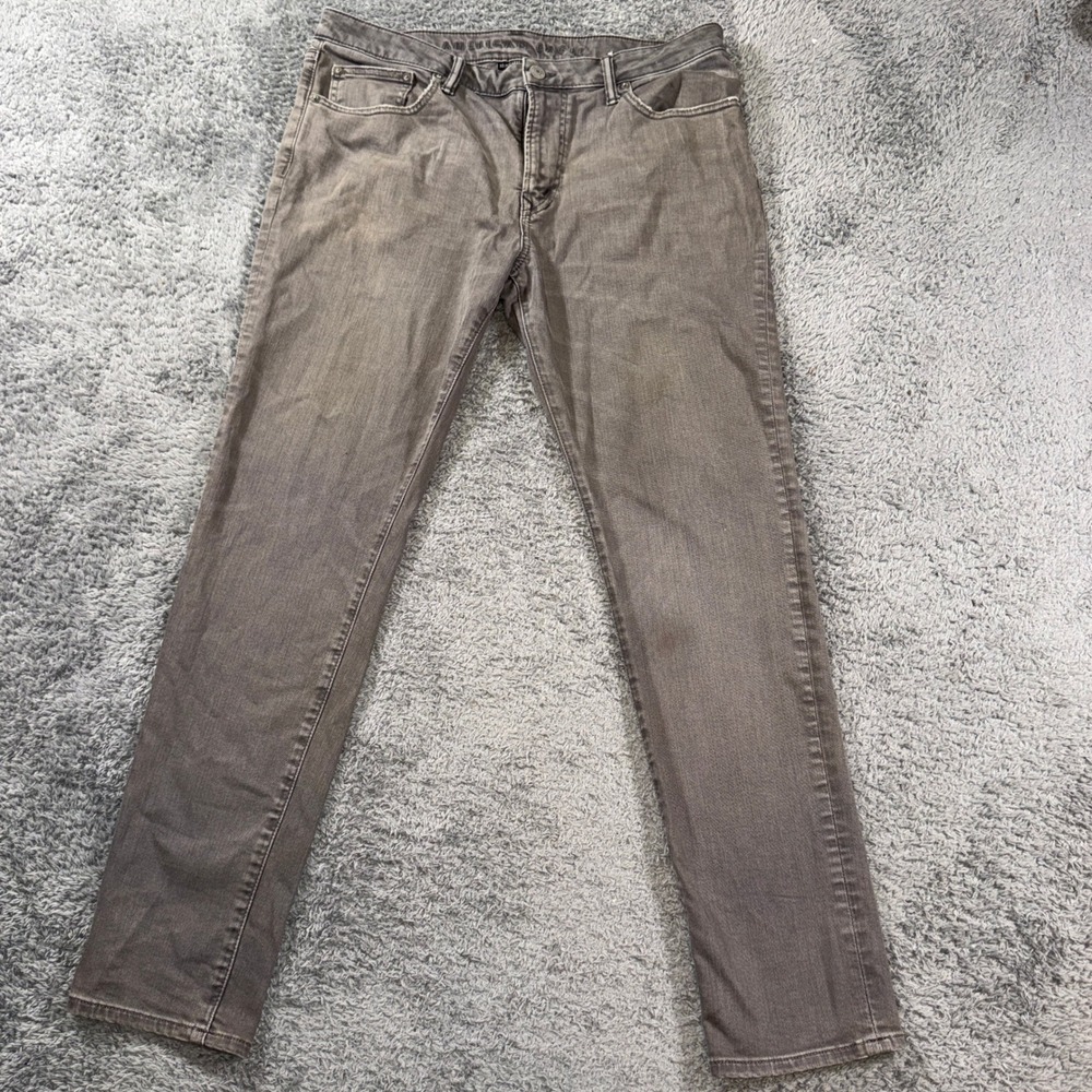 American Eagle Men 34x32 Gray Ne(x)t Level Flex Slim Fit Jeans